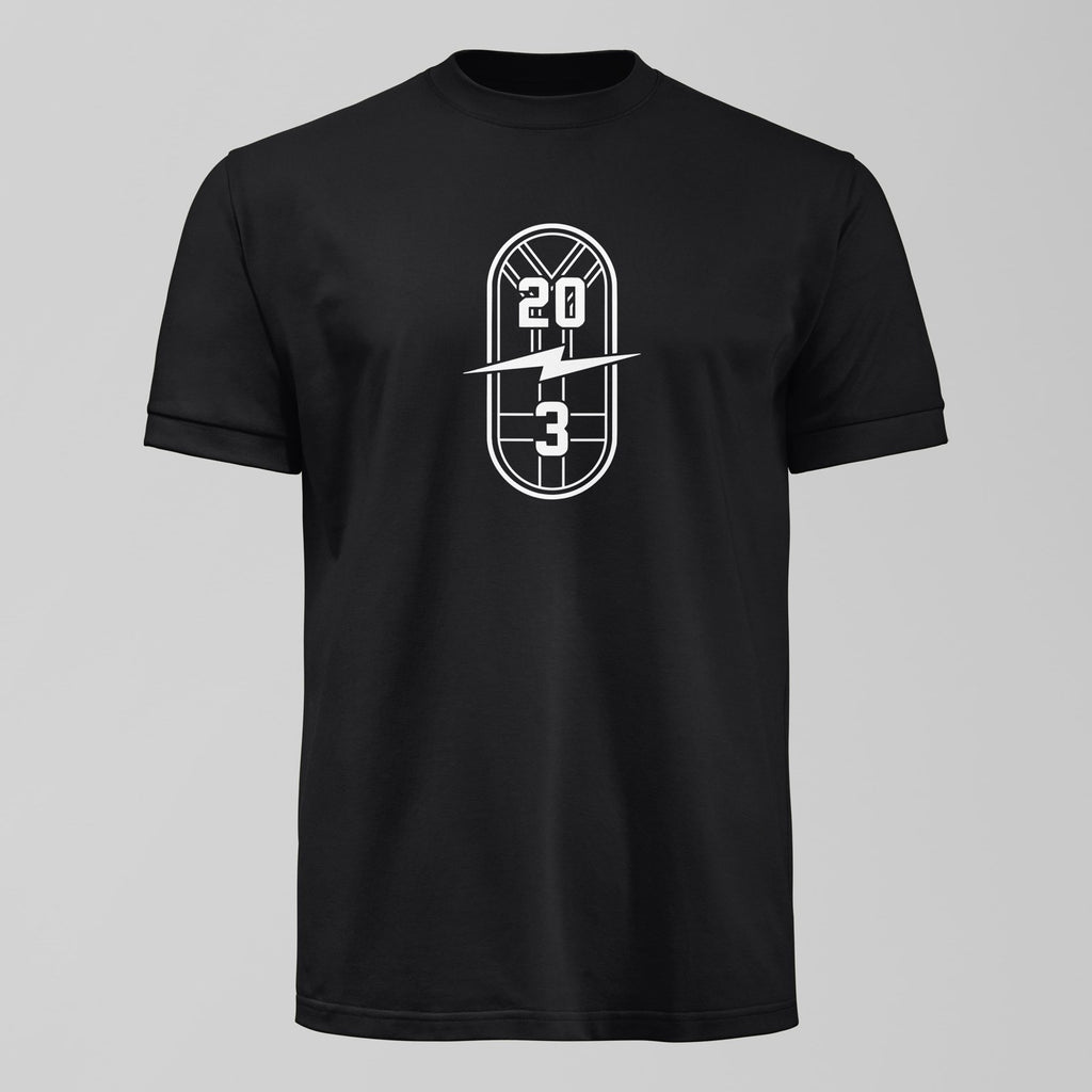 Baines and Pienaar Linkup T-Shirt, alternate view. An Everton fan design by Forever Everton.