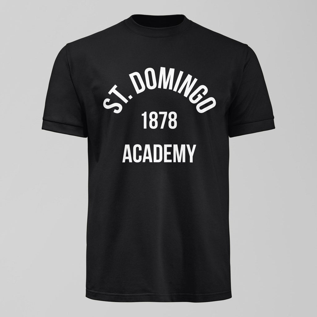 St Domingo Academy T-Shirt. An Everton fan design by Forever Everton.