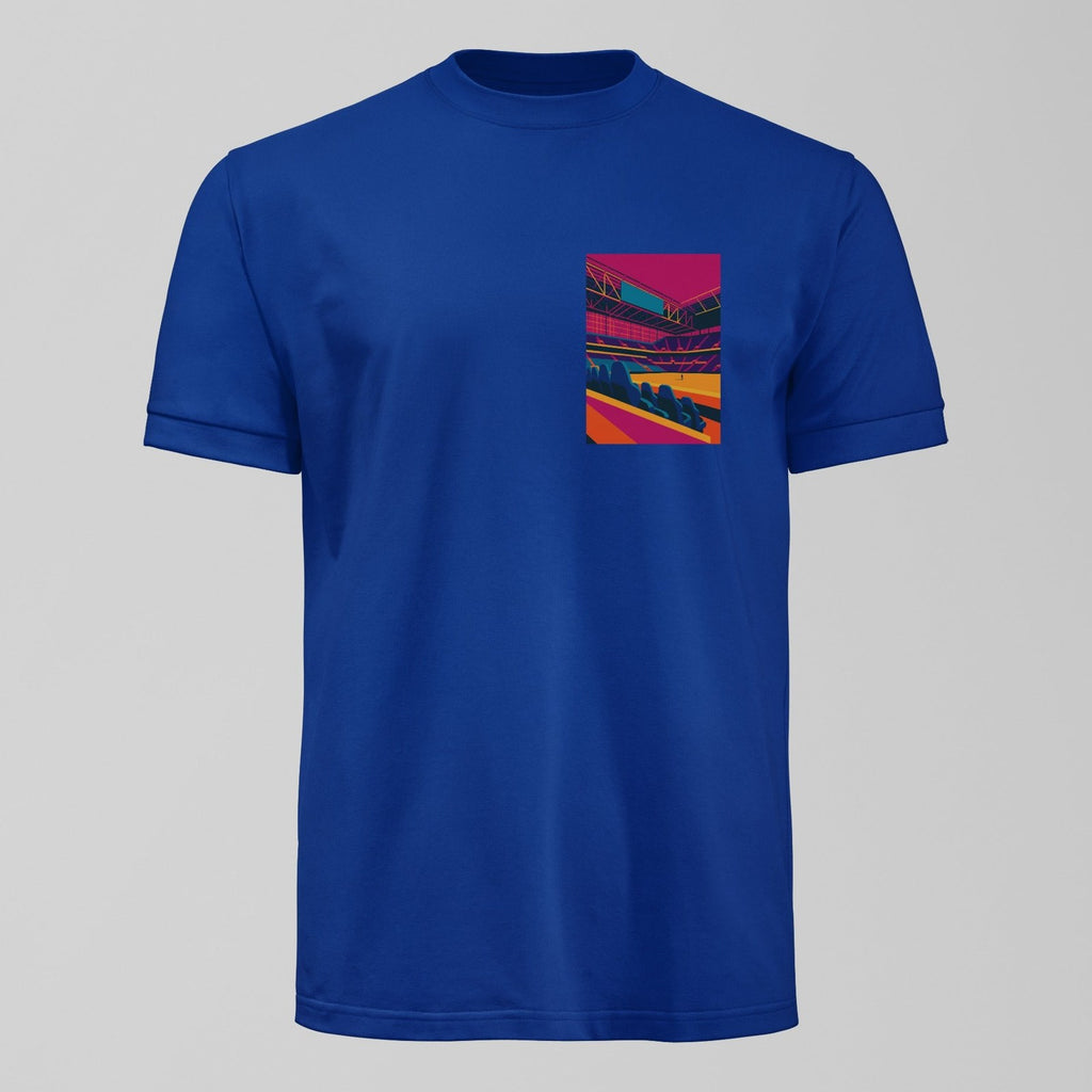 Bramley Moore at Dugout T-Shirt, alternate view. An Everton fan design by Forever Everton.