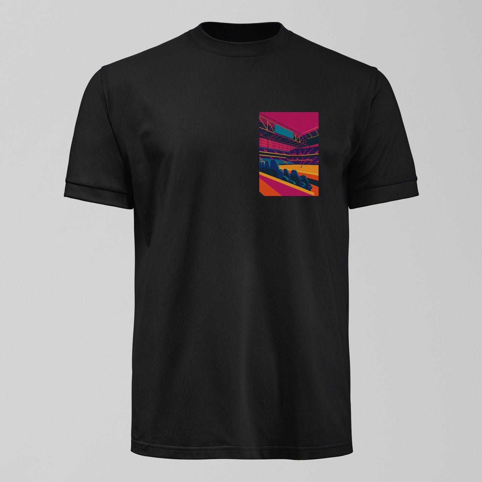 Bramley Moore at Dugout T-Shirt, alternate view. An Everton fan design by Forever Everton.