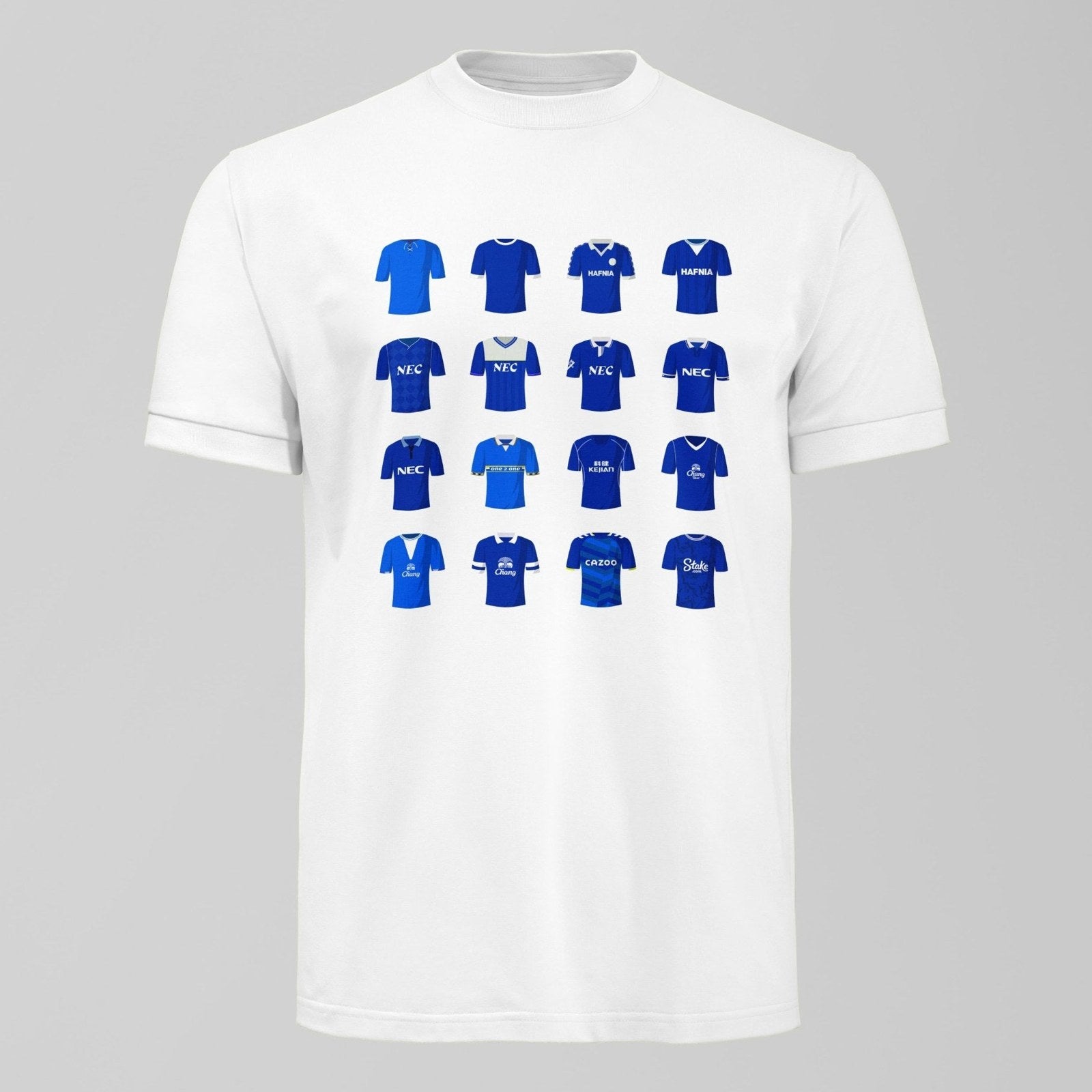 History of Everton Home Shirts T-Shirt