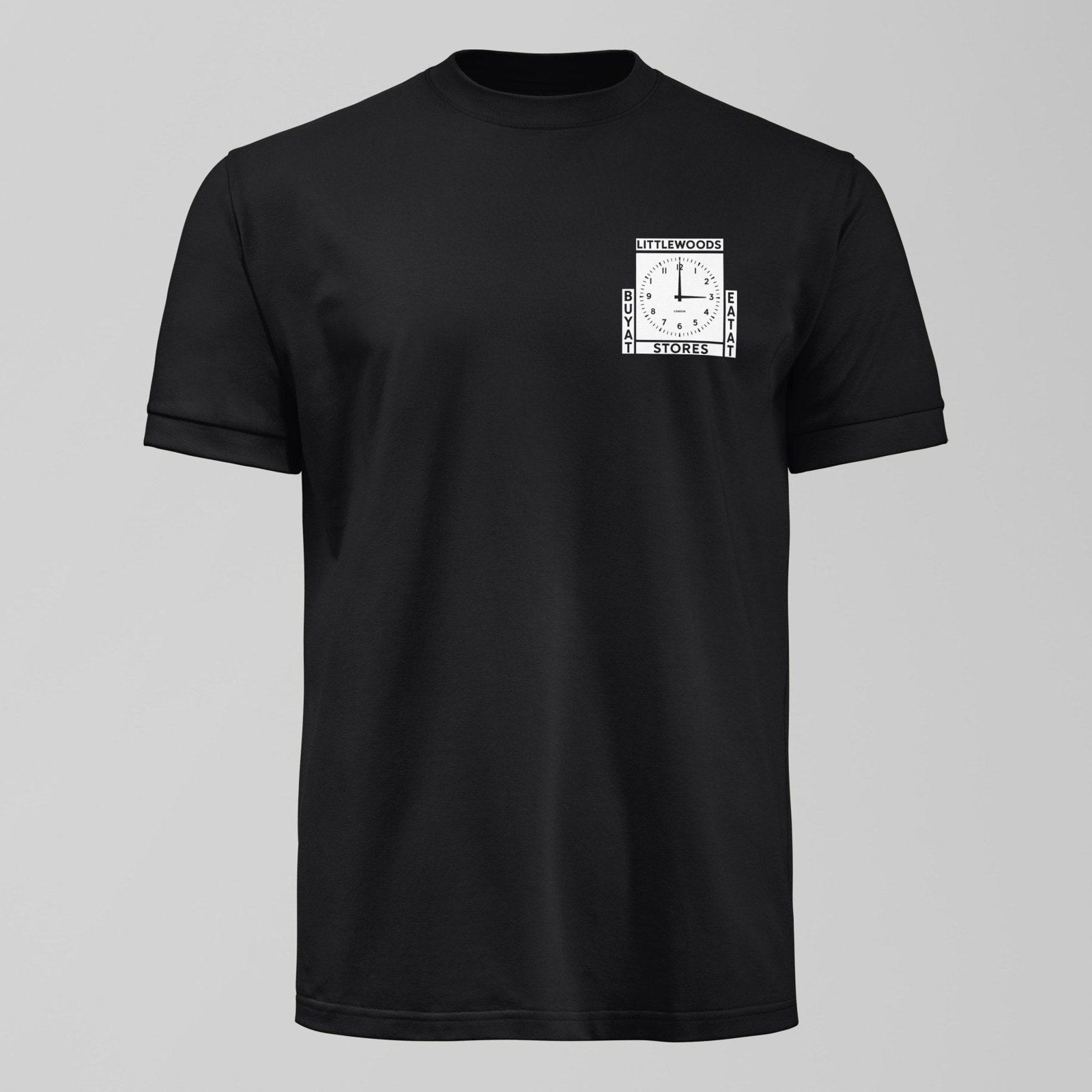 The Everton Clock Small Design T-Shirt, alternate view. An Everton fan design by Forever Everton.