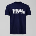 Dark Forever Everton Large Logo White Design T-Shirt. An Everton fan design by Forever Everton.