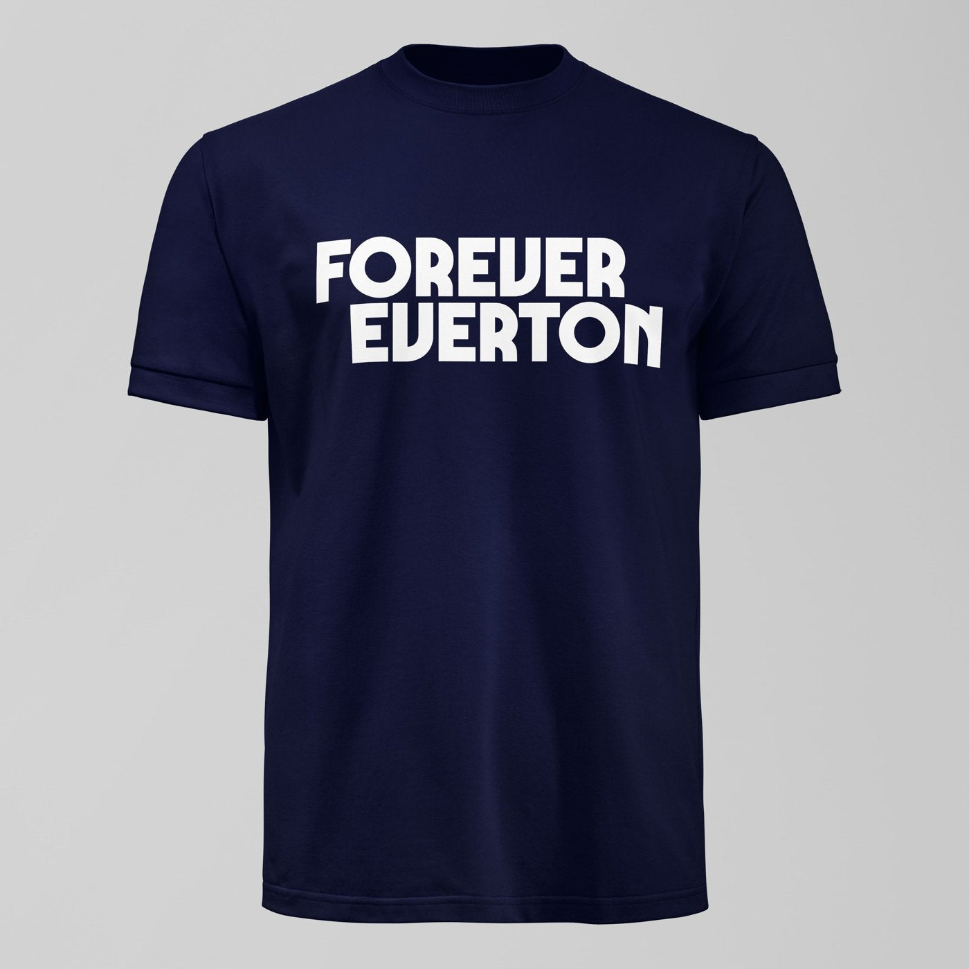 Dark Forever Everton Large Logo White Design T-Shirt