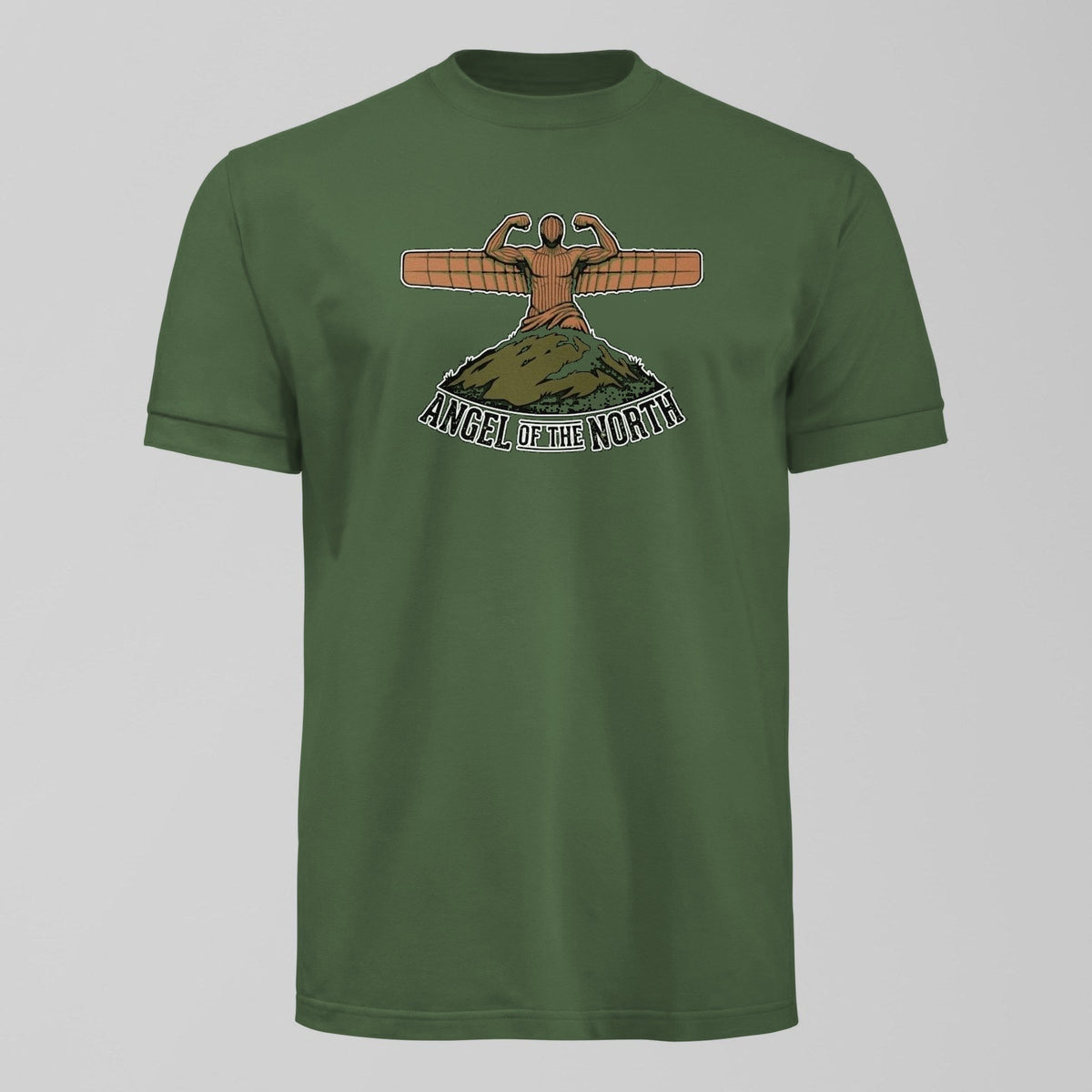 Angel of the North T-Shirt in Green by Forever Everton