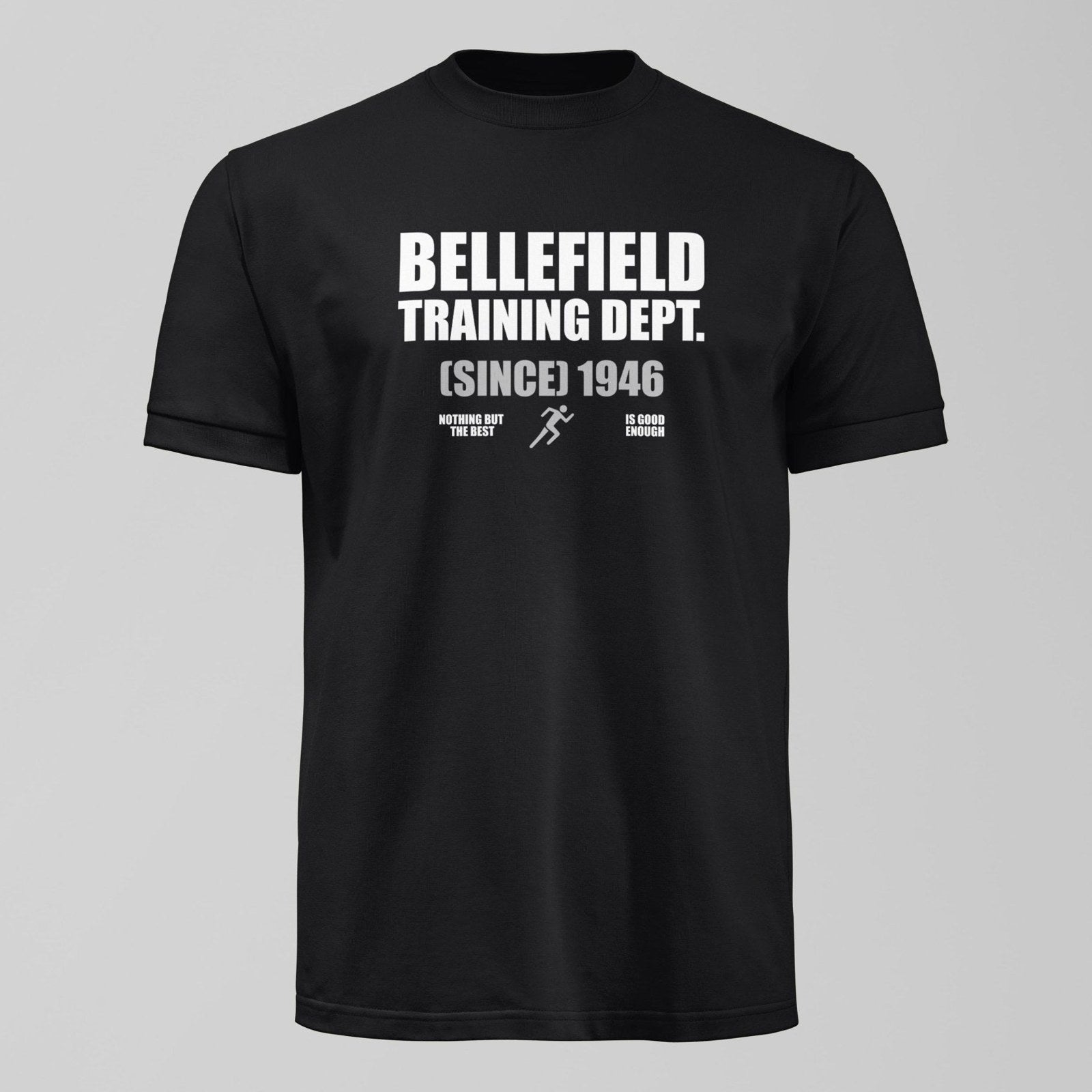 Bellefield Training Dept T-Shirt, alternate view. An Everton fan design by Forever Everton.