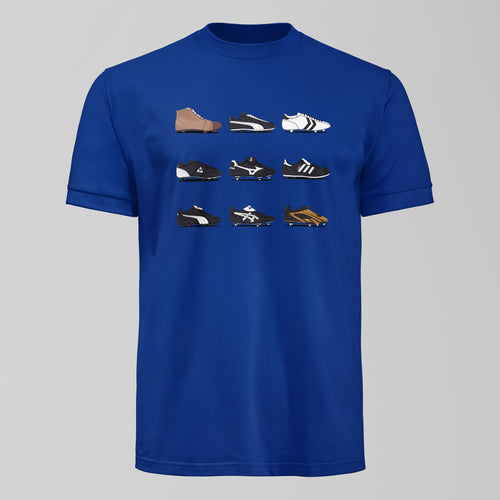Blue Boots Everton Legends T-Shirt, alternate view. An Everton fan design by Forever Everton.