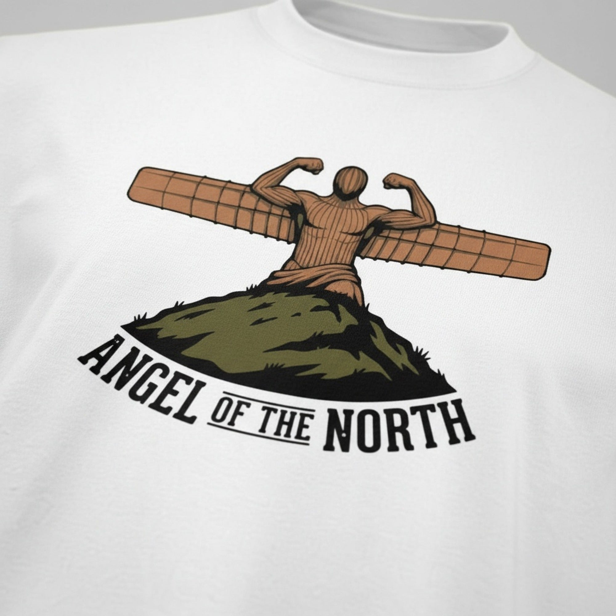 Print close-up on premium cotton. Angel of the North T-Shirt. Forever Everton.