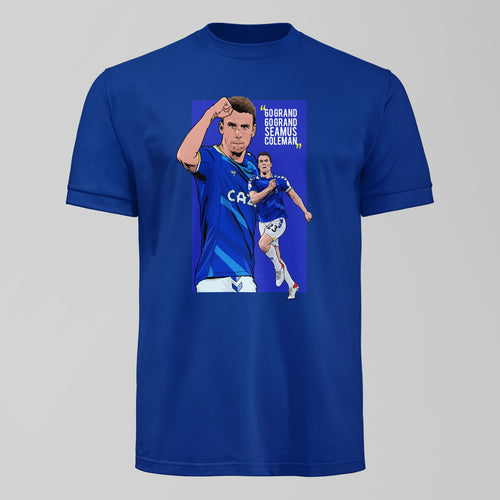 60 Grand Seamus Coleman T-Shirt, alternate view. An Everton fan design by Forever Everton.