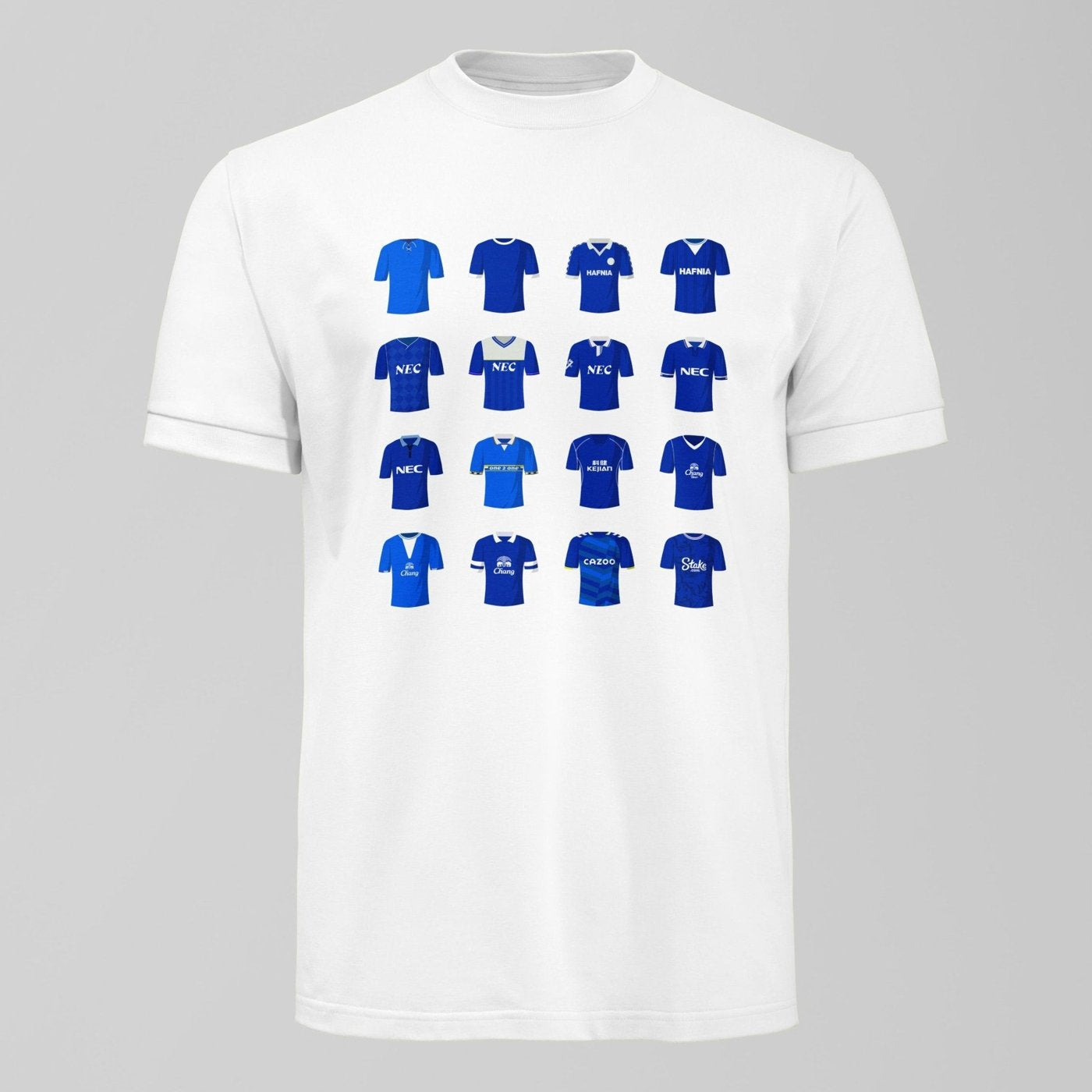 History of Everton Home Shirts T-Shirt