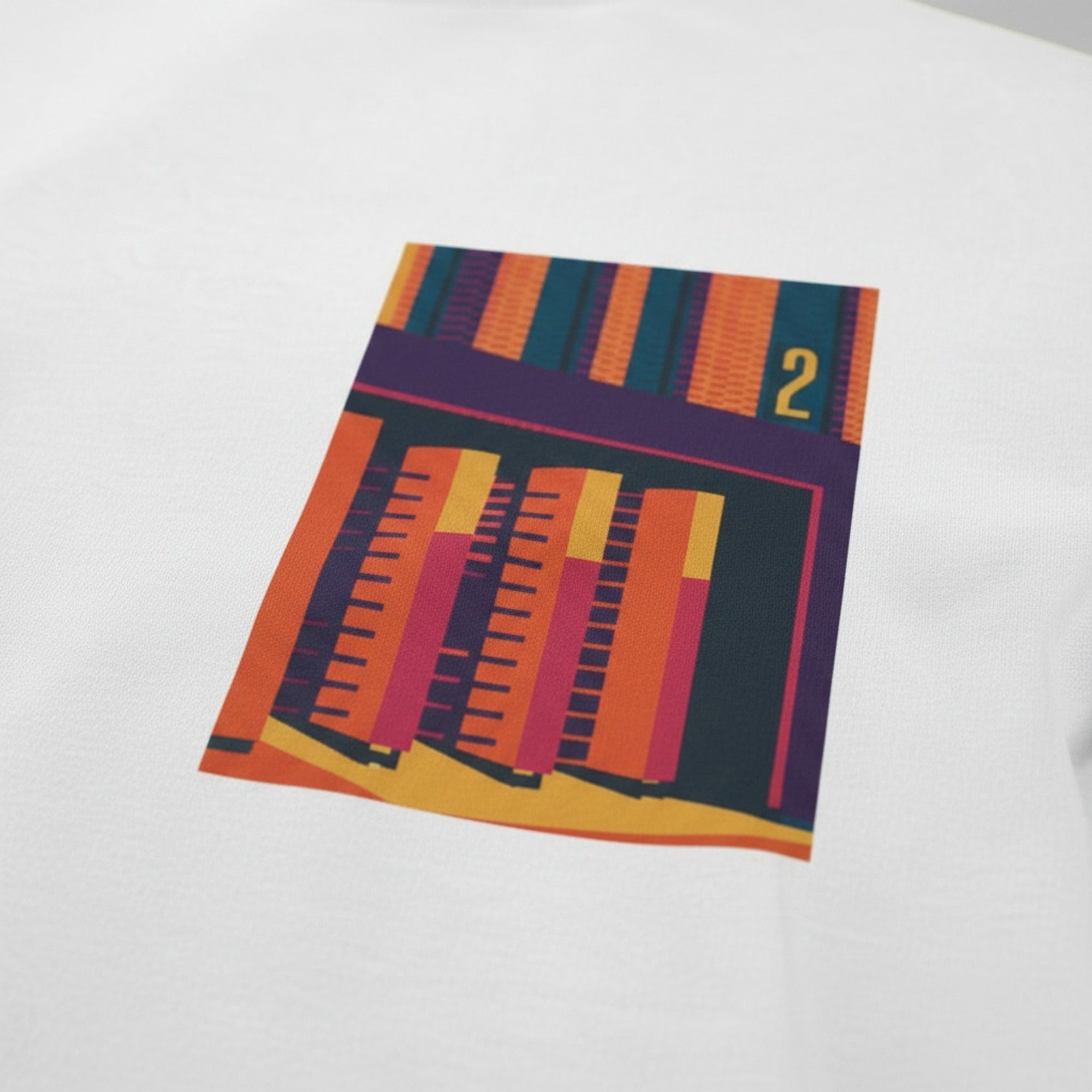 Print close-up on premium cotton. Bramley Moore Turnstiles T-Shirt. Forever Everton.