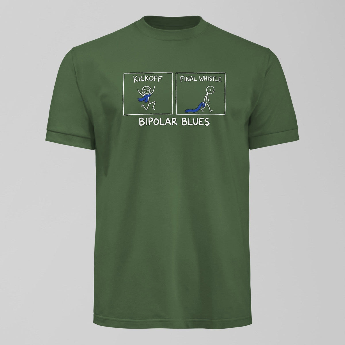 Bipolar Blues T-Shirt in Green by Forever Everton