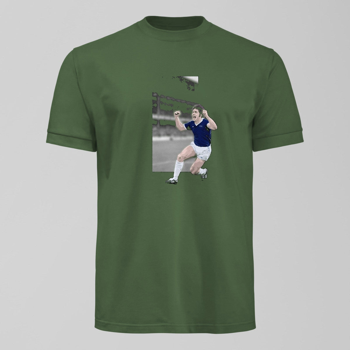 Bob Latchford 30 Goals T-Shirt in Green by Forever Everton