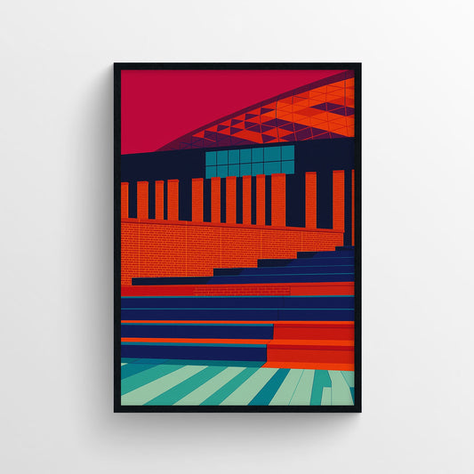 Bramley - Moore Abstract Built from Brick & Steel Print - Forever Everton