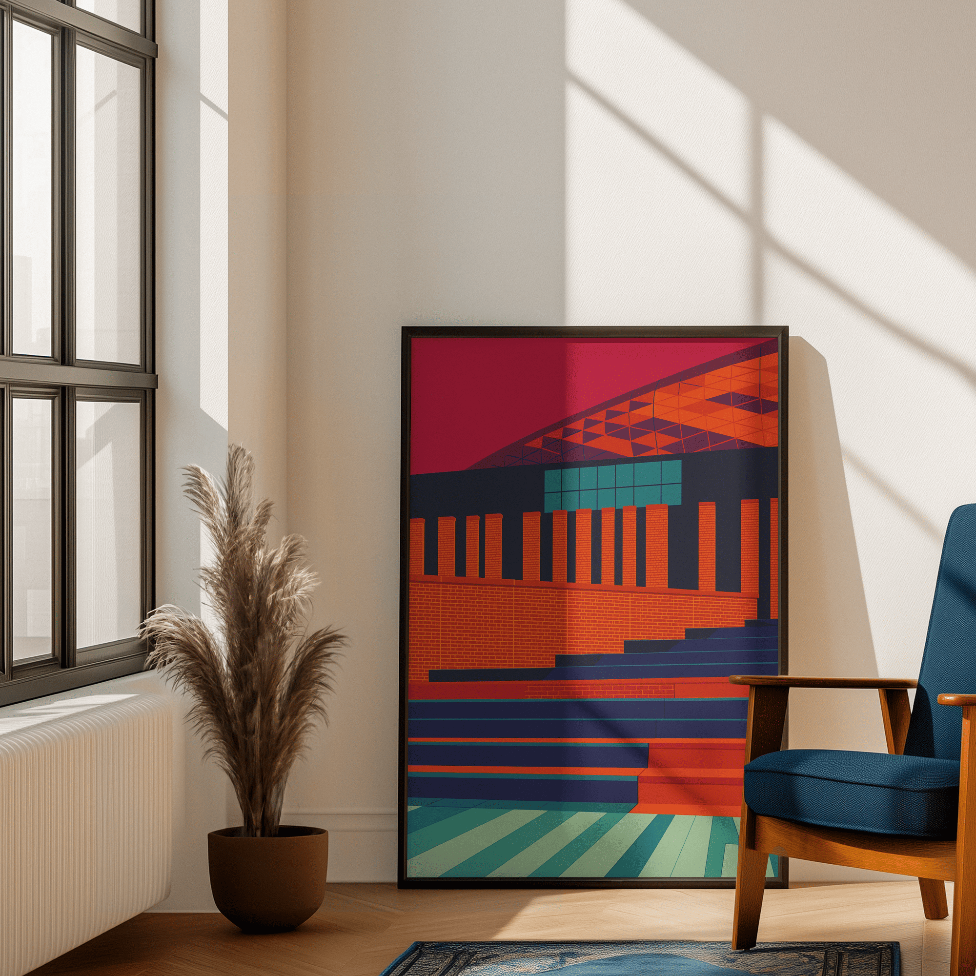 Bramley - Moore Abstract Built from Brick & Steel Print - Forever Everton