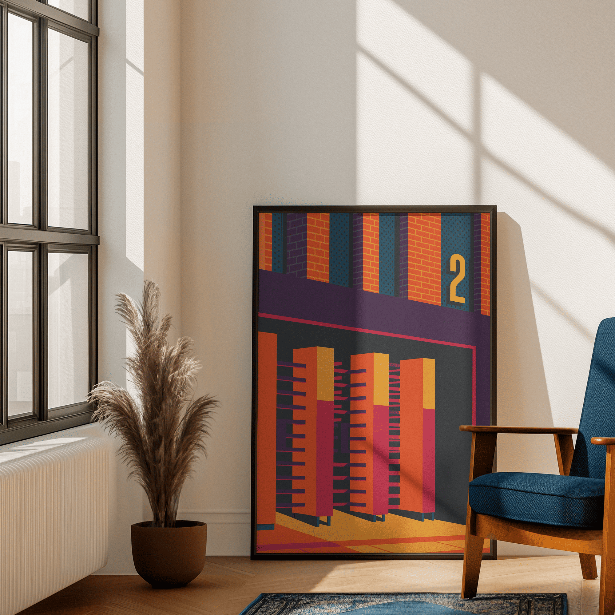 Bramley - Moore Abstract Through the Turnstiles Print - Forever Everton