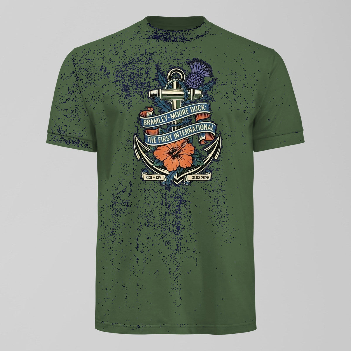 Bramley Moore First International T-Shirt in Green by Forever Everton
