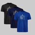 Bramley Moore Gates Everton t-shirt 3-pack in navy, black and blue