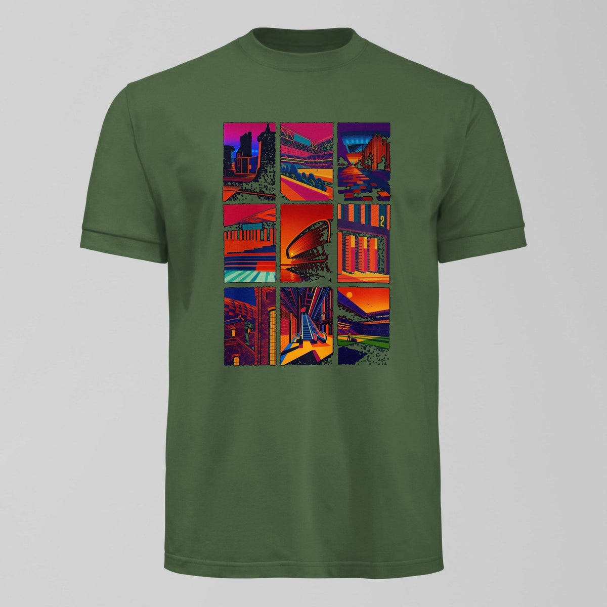 Bramley Moore Abstract Design T-Shirt in Green by Forever Everton