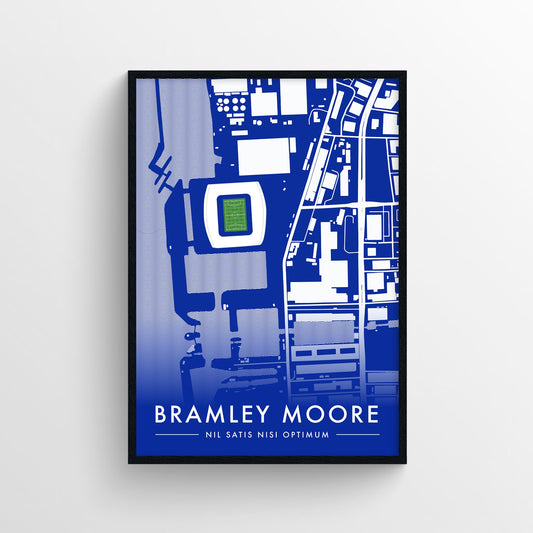 Bramley Moore Map Print - New Blue Home - Forever Everton