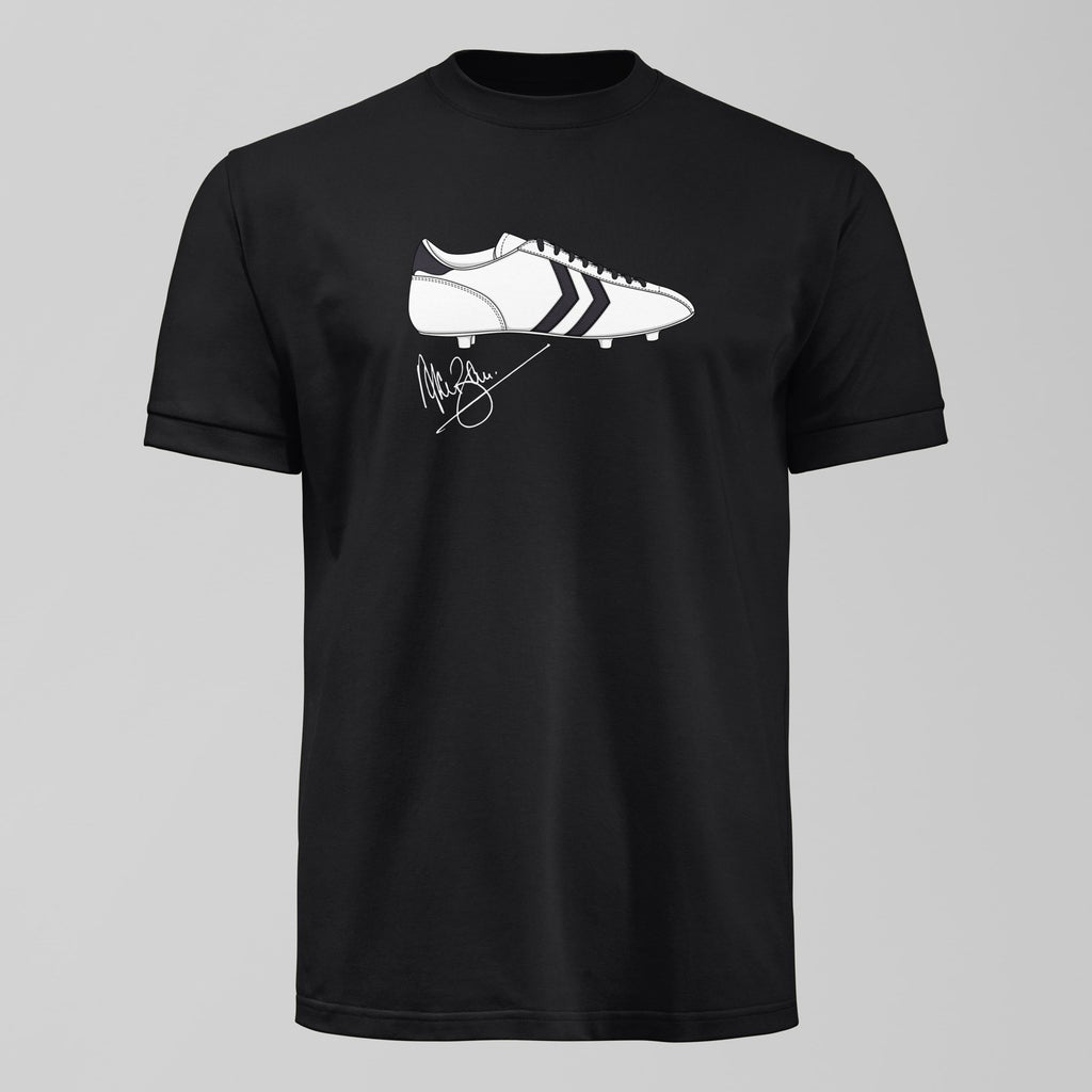 Alan Ball's Famous White Boots T-Shirt, alternate view. An Everton fan design by Forever Everton.