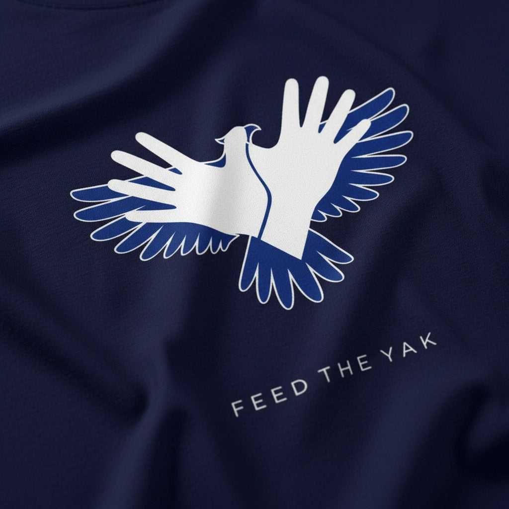 Print close-up on premium cotton. Feed The Yak T-Shirt. Forever Everton.