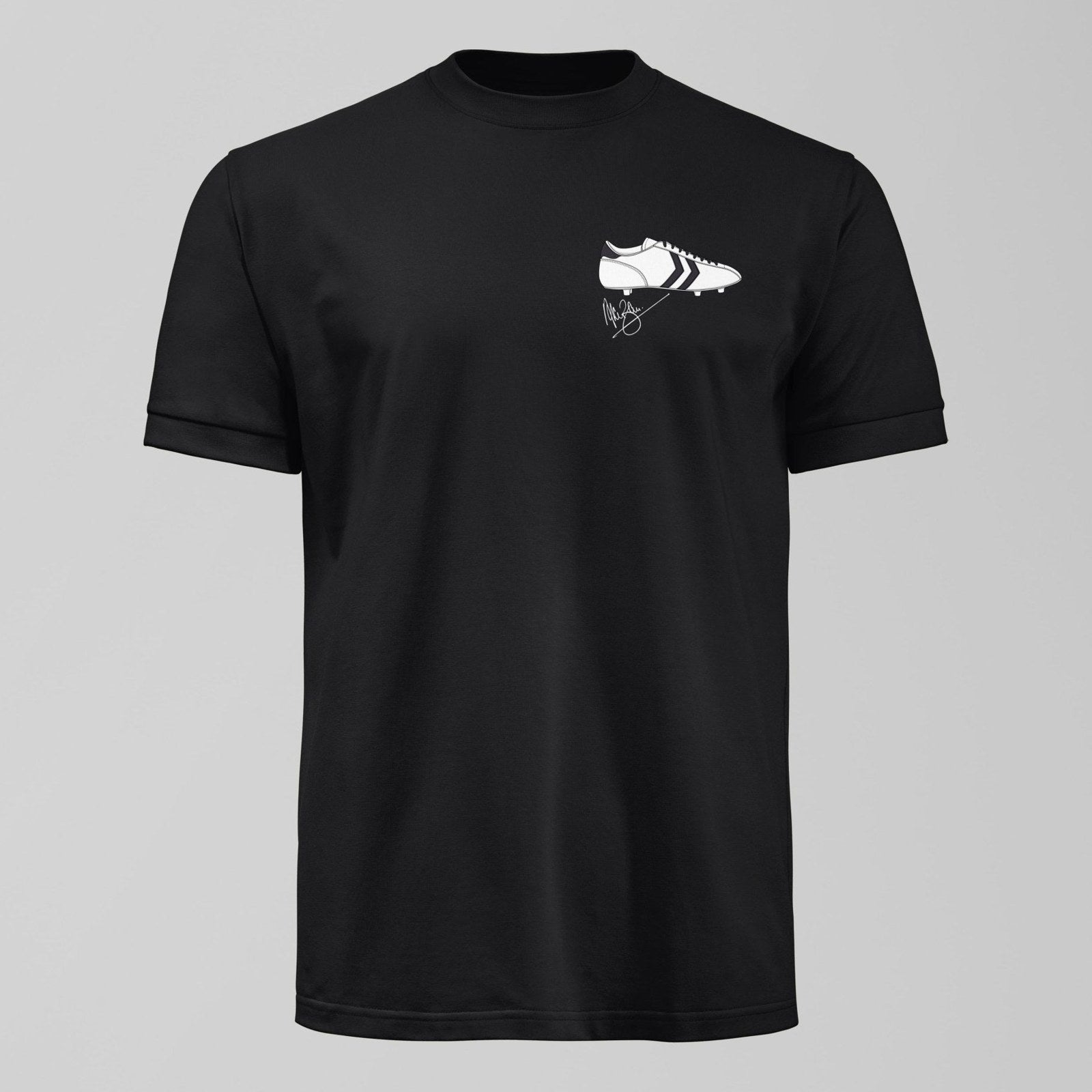 Alan Ball's Famous White Boots Small Design T-Shirt, alternate view. An Everton fan design by Forever Everton.