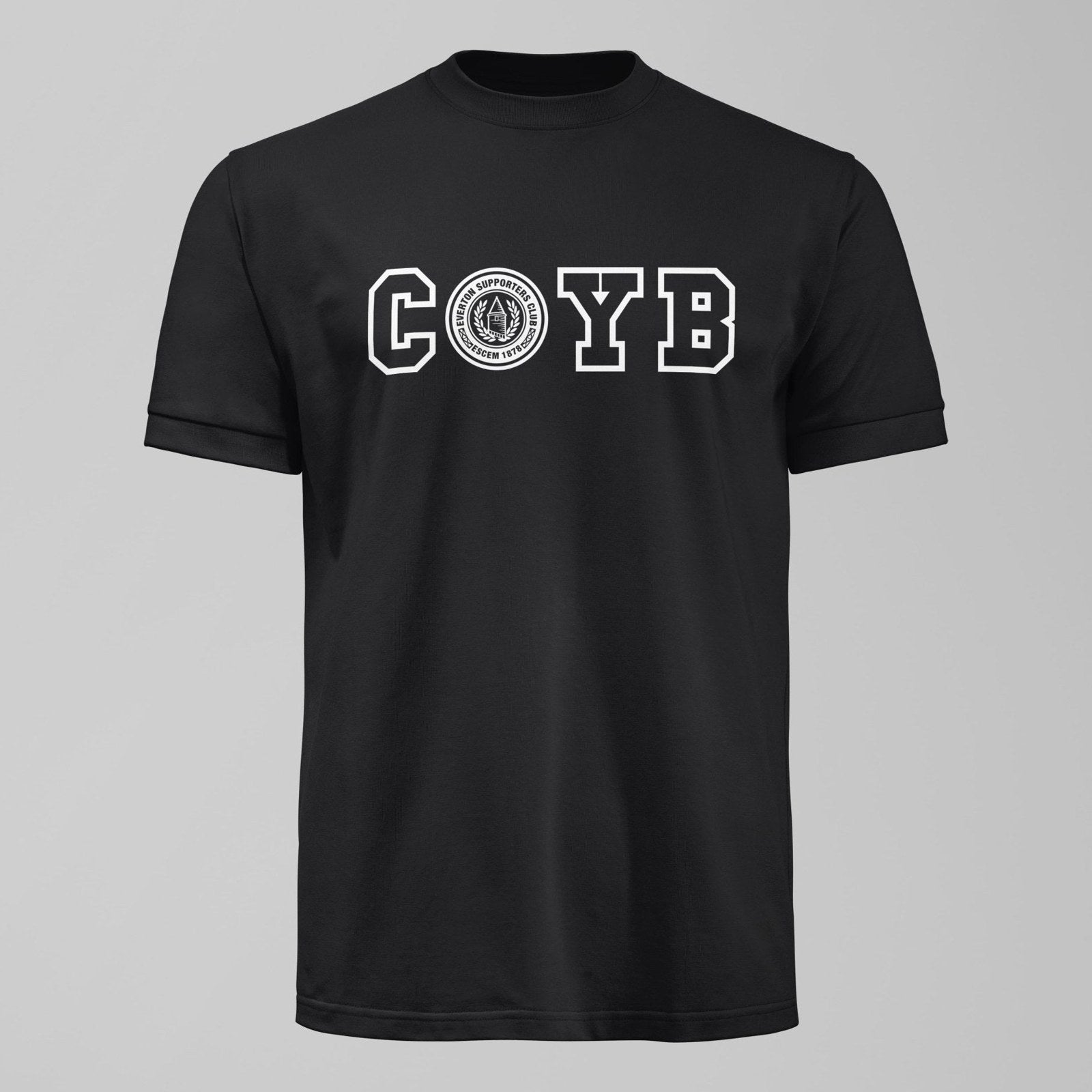 ESCEM - COYB Dark T-Shirt, alternate view. An Everton fan design by Forever Everton.