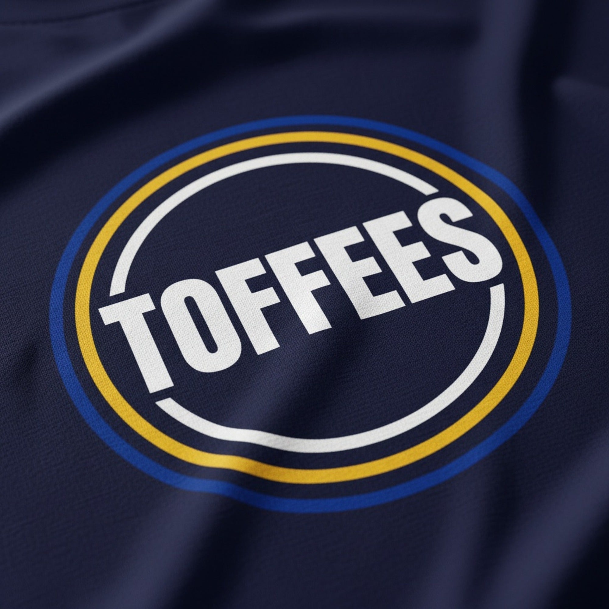 Print close-up on premium cotton. Toffees Circle T-Shirt. Forever Everton.