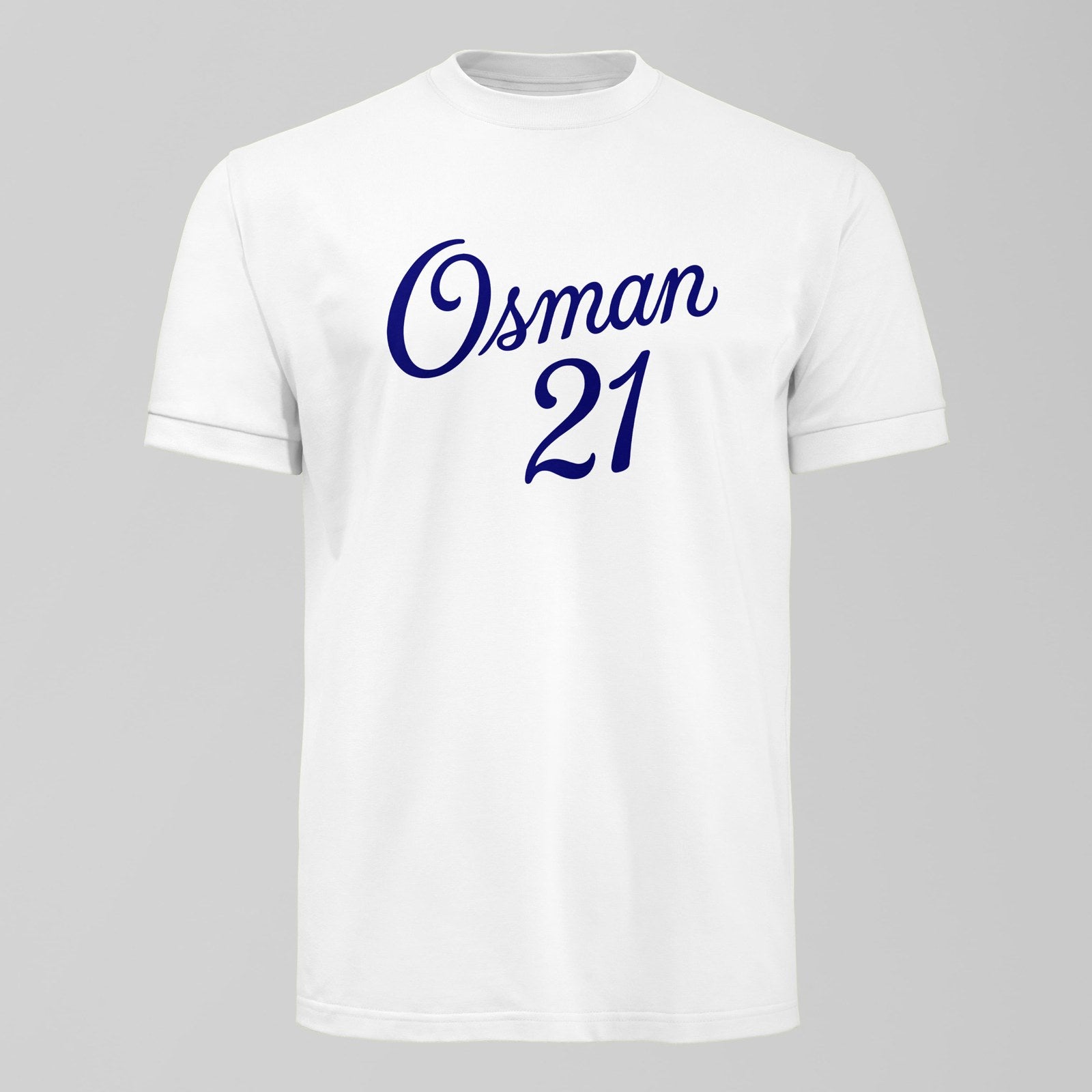 Osman 21 T-Shirt, alternate view. An Everton fan design by Forever Everton.