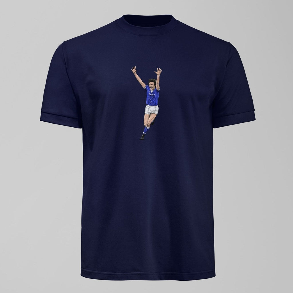 Derek Mountfield 1985 Legend T-Shirt. An Everton fan design by Forever Everton.