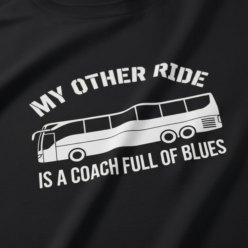 Print close-up on premium cotton. My Other Ride T-Shirt. Forever Everton.