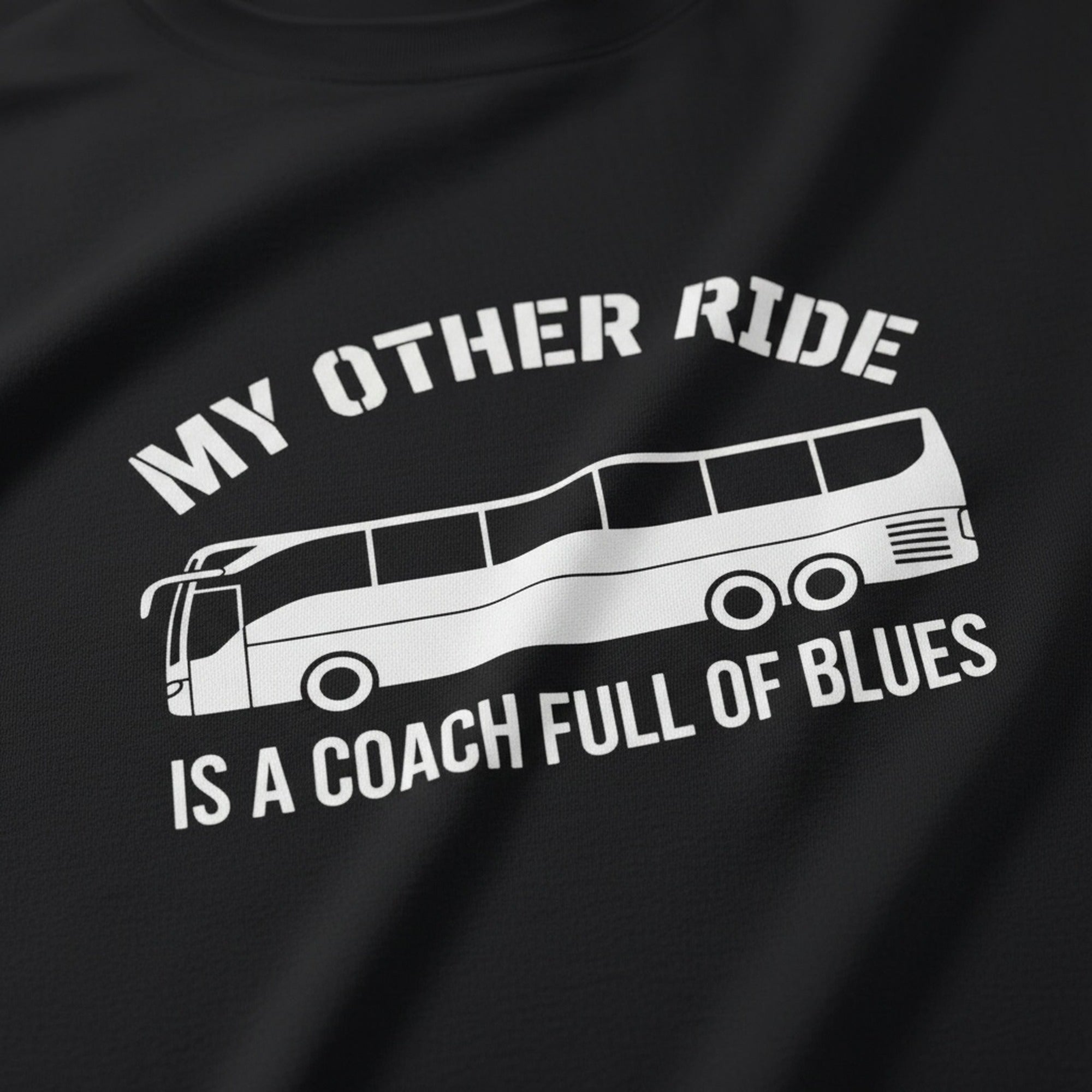 Print close-up on premium cotton. My Other Ride T-Shirt. Forever Everton.