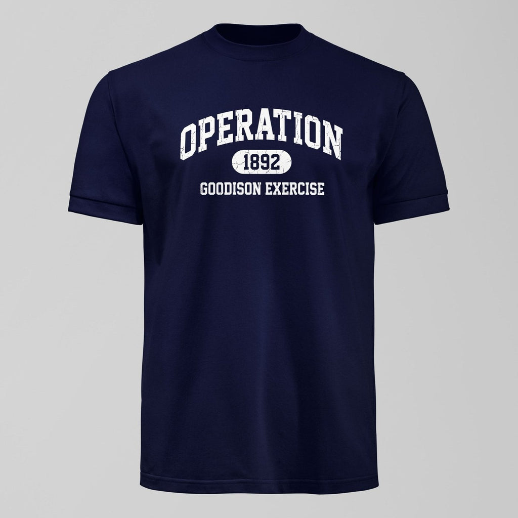 Operation Goodison Exercise T-Shirt. An Everton fan design by Forever Everton.