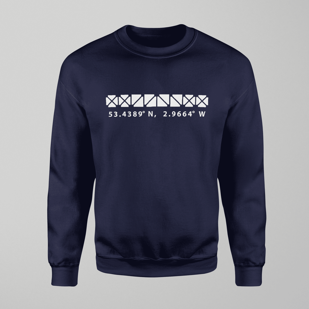 Everton Dark Archibald Leitch White Design Jumper in Navy by Forever Everton