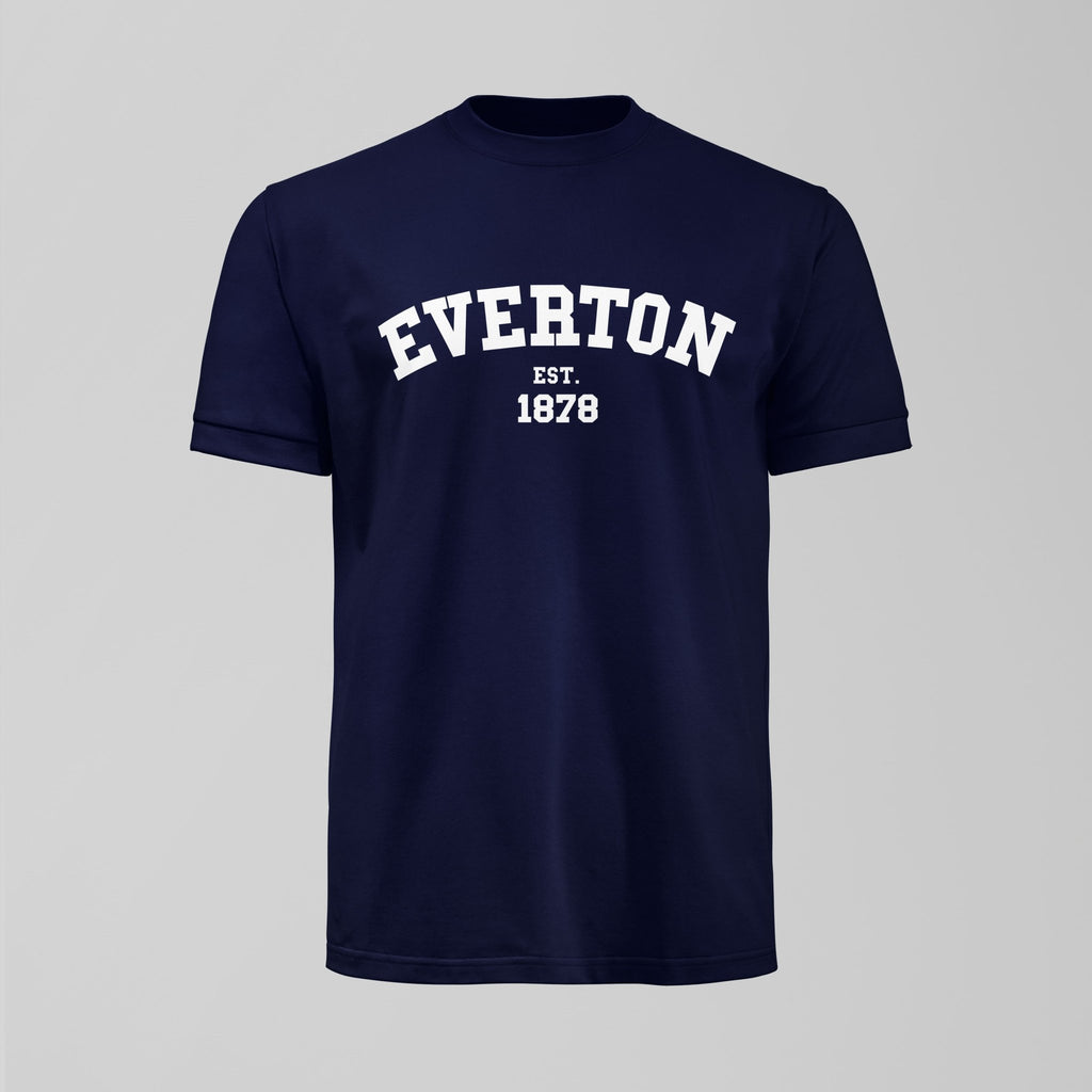 Dark Everton College White Design T-Shirt - Forever Everton