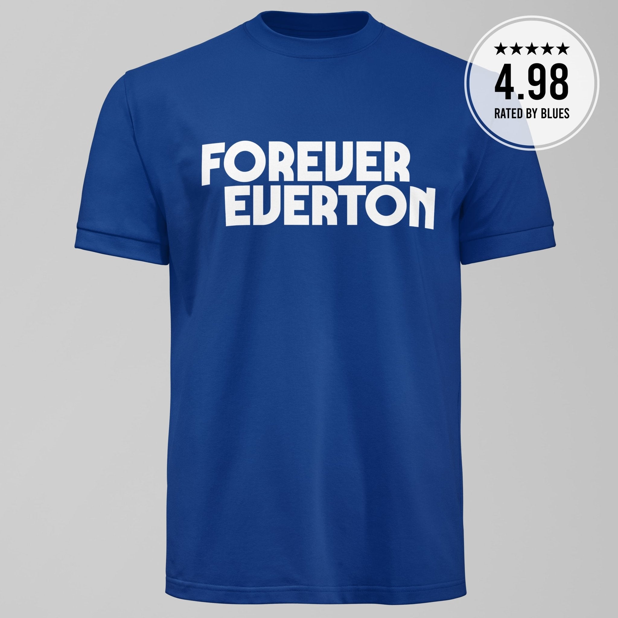 Dark Forever Everton Large Logo White Design T-Shirt - Forever Everton