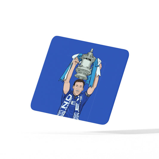 Dave Watson - 1995 FA Cup Captain - Coaster - Forever Everton