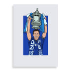 Dave Watson Everton Print - 1995 FA Cup Captain - Forever Everton