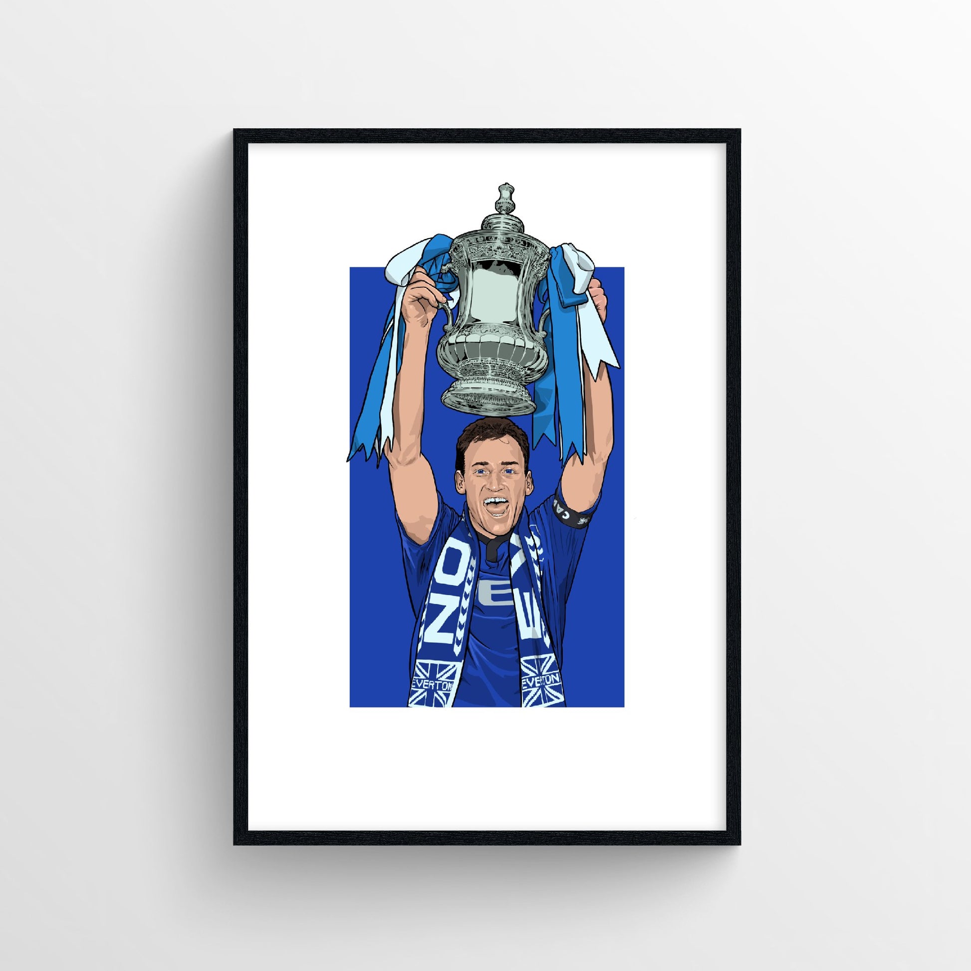 Dave Watson Everton Print - 1995 FA Cup Captain - Forever Everton