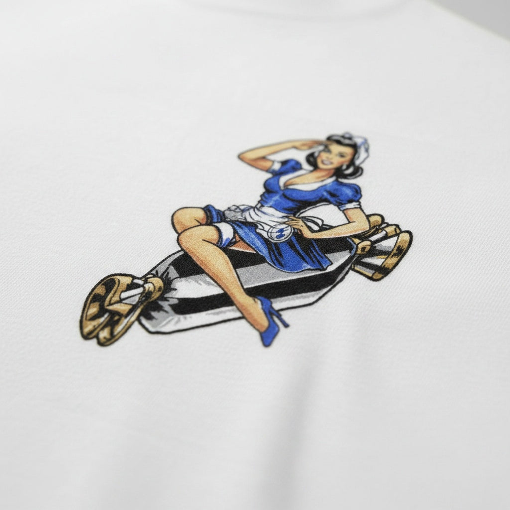 Print close-up on premium cotton. Toffee Lady Small Design T-Shirt. Forever Everton.