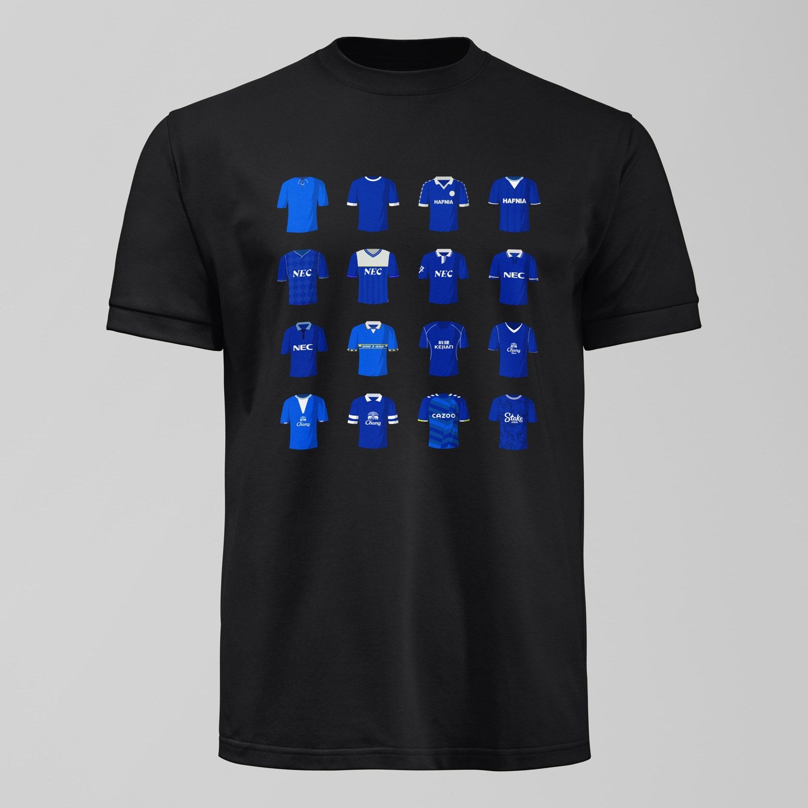 History of Everton Home Shirts T-Shirt