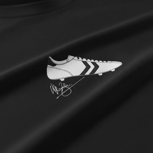 Print close-up on premium cotton. Alan Ball's Famous White Boots Small Design T-Shirt. Forever Everton.