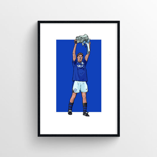 Duncan Ferguson Everton Print - FA Cup Winner - Forever Everton