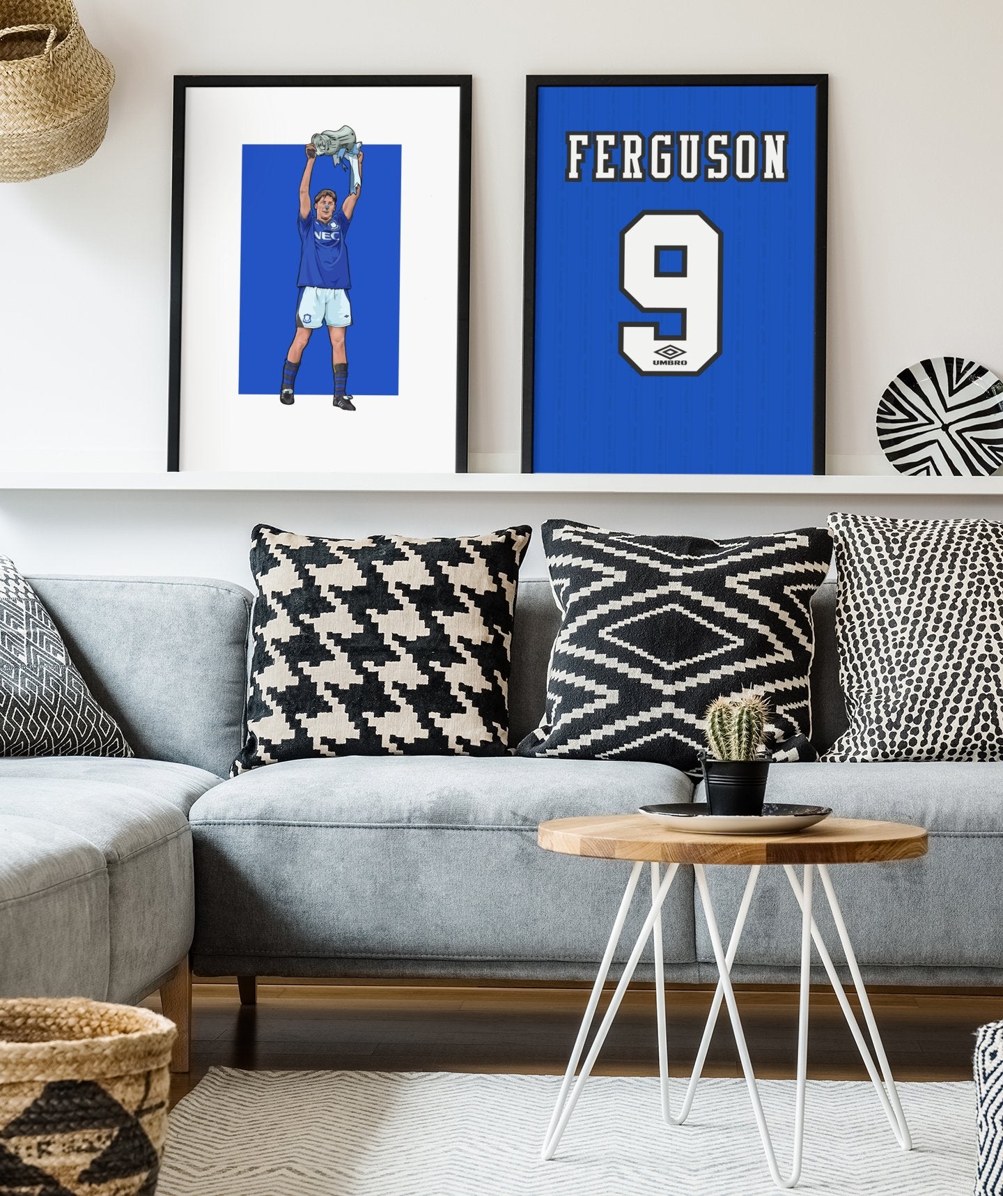 Duncan Ferguson Everton Print - FA Cup Winner - Forever Everton