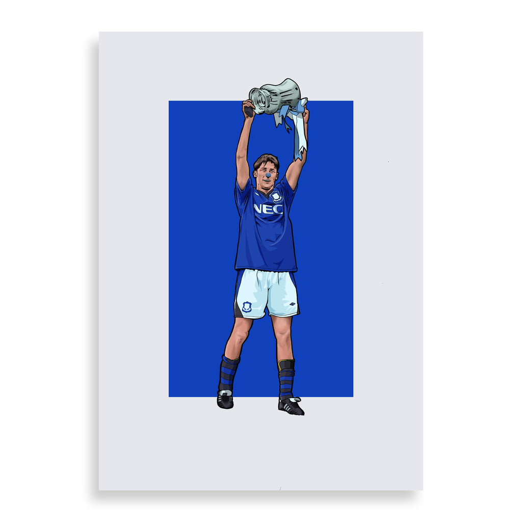 Duncan Ferguson Everton Print - FA Cup Winner - Forever Everton