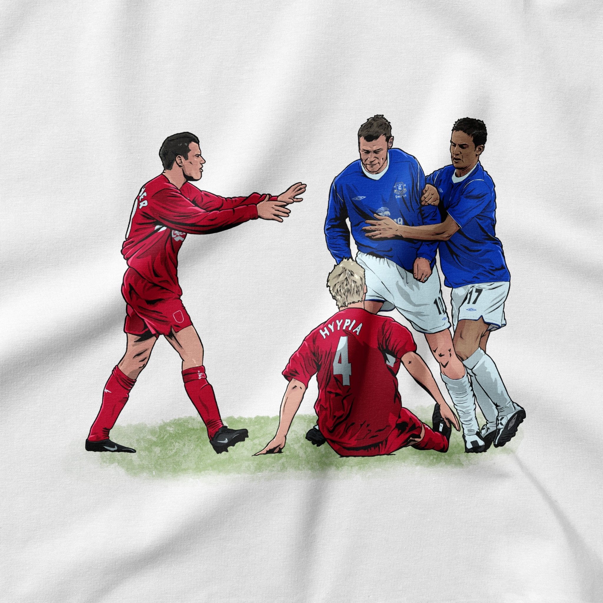 Duncan Ferguson Versus Hyypia T-Shirt - Forever Everton