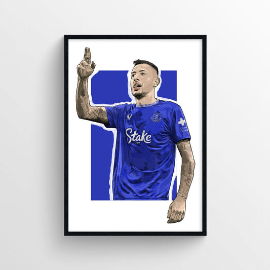 Dwight McNeil Everton Print - 24/25 Season - Forever Everton