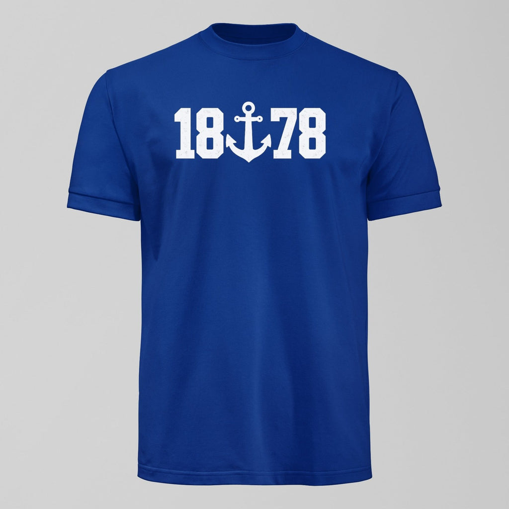 1878 Dock T-Shirt, alternate view. An Everton fan design by Forever Everton.