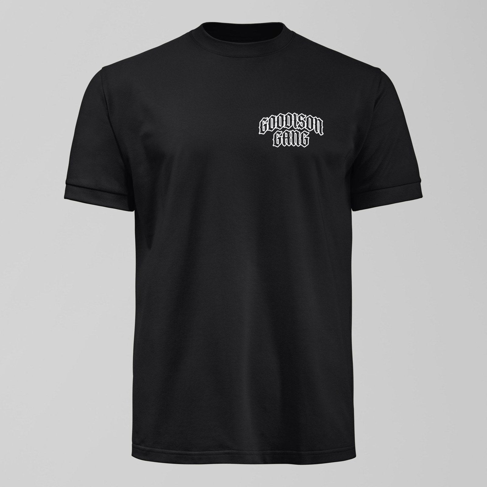 Goodison Gang Small Graphic T-Shirt, alternate view. An Everton fan design by Forever Everton.